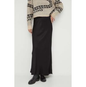 Suknja 2NDDAY 2ND Cleo TT - Satin Ease boja: crna, maxi, ravna, 2241150204