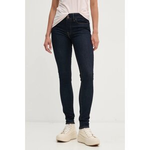 Traperice Levi's 711 DOUBLE BUTTON za žene, boja: tamno plava
