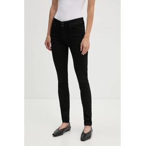 Traperice Levi's 711 DOUBLE BUTTON za žene, boja: crna