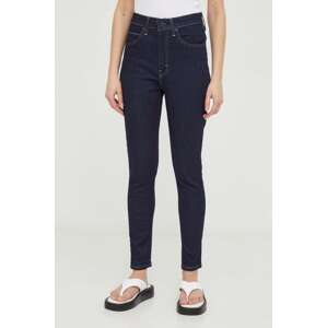 Traperice Levi's RETRO HIGH SKINNY za žene, boja: tamno plava