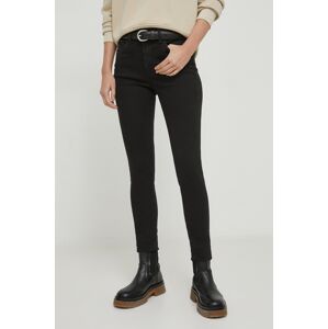 Traperice Pepe Jeans SKINNY HW SPARKLE za žene, boja: crna, PL204606