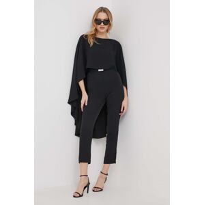 Kombinezon Lauren Ralph Lauren boja: crna, s okruglim izrezom, 253909384