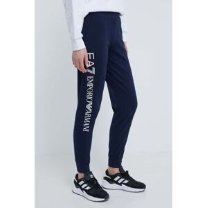 Donji dio trenirke EA7 Emporio Armani boja: tamno plava, s tiskom