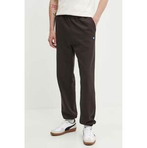 Pamučni donji dio trenirke Wood Wood Cal Joggers boja: smeđa, bez uzorka, 10275000.2424