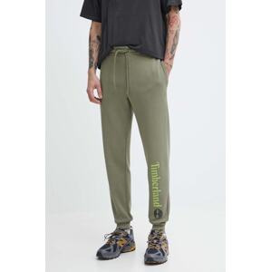 Donji dio trenirke Timberland boja: zelena, s tiskom, TB0A5YFB5901