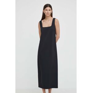 Haljina Drykorn ELANA boja: crna, maxi, ravna, 130014 60613