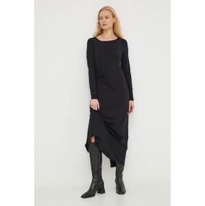 Haljina Bruuns Bazaar boja: crna, maxi, uska