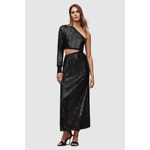 Haljina AllSaints Daisy boja: crna, maxi, ravna