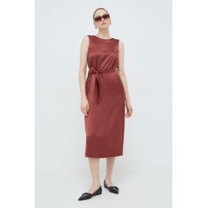 Haljina Weekend Max Mara boja: crvena, midi, ravna, 2415221021600