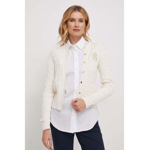 Pamučni pulover Lauren Ralph Lauren boja: bež, 200932225