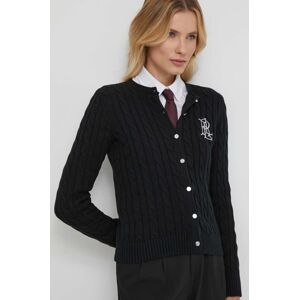 Pamučni pulover Lauren Ralph Lauren boja: crna, 200932225