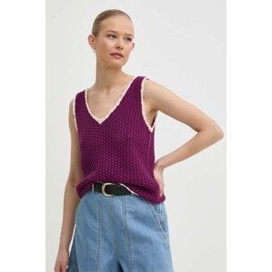 Prsluk Weekend Max Mara boja: ljubičasta, 2415361013600