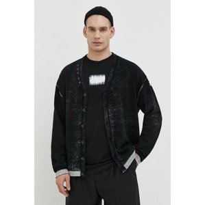 Pamučni kardigan Diesel K-LARENCE-CARDIGAN-B boja: crna, A11190.0BEAR