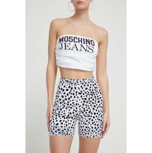 Kratke hlače Moschino Jeans za žene, s uzorkom, visoki struk