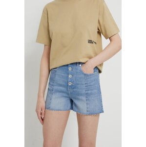 Traper kratke hlače Karl Lagerfeld Jeans za žene, bez uzorka, visoki struk