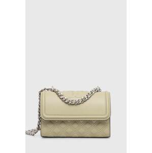 Kožna torba Tory Burch Fleming Small boja: zelena, 75576.300