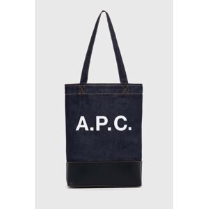 Torba A.P.C. tote axel boja: tamno plava, CODDP-M61444