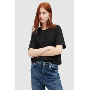 Pamučna majica AllSaints PIPPA za žene, boja: crna