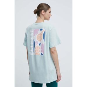 Pamučna majica Ellesse Fortunata T-Shirt za žene, boja: tirkizna, SGV20246