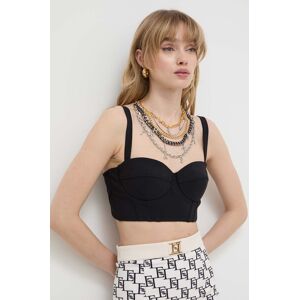 Top Elisabetta Franchi za žene, boja: crna