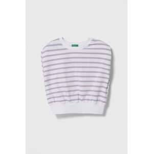 Pamučni dječji top United Colors of Benetton boja: ljubičasta