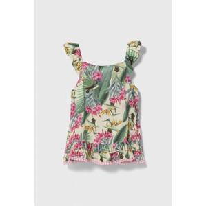 Dječja bluza Guess boja: zelena, s uzorkom