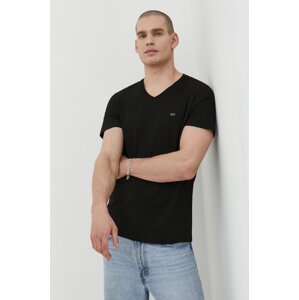 Pamučna majica Diesel 3-pack UMTEE-MICHAEL-3PACK za muškarce, boja: crna, bez uzorka, 00SHGU.0LIAD