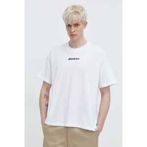 Pamučna majica Dickies ENTERPRISE TEE SS za muškarce, boja: bijela, s tiskom, DK0A4YRN