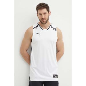Majica kratkih rukava za trening Puma Hoops Team Game boja: bijela, 676628