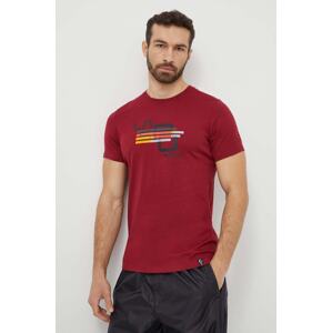 Majica kratkih rukava LA Sportiva Stripe Cube za muškarce, boja: bordo, s tiskom, N98320320
