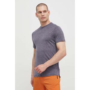 Sportska majica kratkih rukava Icebreaker 125 Cool-Lite Merino Blend Sphere III boja: tamno plava, melanž