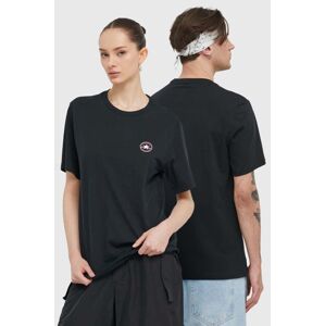Pamučna majica Converse boja: crna, s tiskom