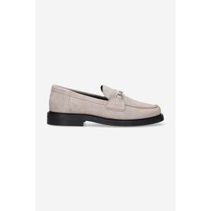 Mokasinke od brušene kože Filling Pieces Loafer Suede boja: siva, 44222791108