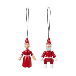 Ukras za bor Kay Bojesen Santa Claus and Santa Clara 2-pack
