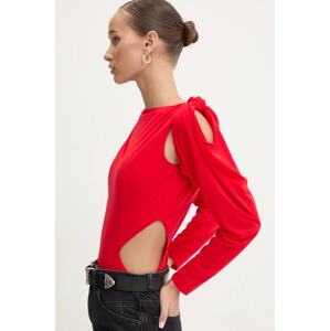 Bodi Rotate za žene, boja: crvena, cold shoulder, 1137473017