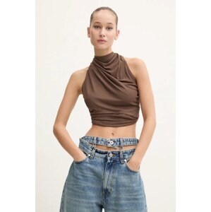 Bluza Rick Owens Lilies za žene, boja: smeđa, bez uzorka, LI02D5121RV