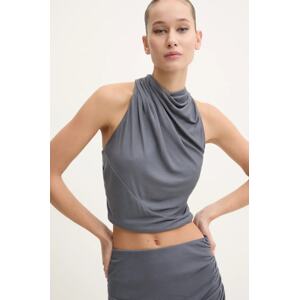 Bluza Rick Owens Lilies za žene, boja: siva, bez uzorka, LI02D5121RV