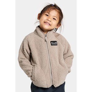Dječja majica od flisa Didriksons GIBBS KIDS FULLZIP boja: bež, bez uzorka, 505577