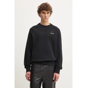 Pamučna dukserica PS Paul Smith za muškarce, boja: crna, bez uzorka, M2R.958XE.N22126