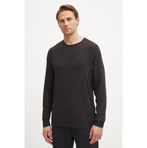 Majica dugih rukava za spavanje Calvin Klein Underwear boja: crna, bez uzorka, 000NM2234E