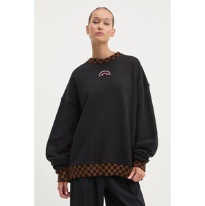 Pamučna dukserica Sprayground boja: crna, s aplikacijom, SP646CHECK