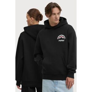 Pamučna dukserica Sprayground boja: crna, s kapuljačom, s tiskom, SP678