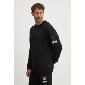Homewear dukserica Moschino Underwear boja: crna, s tiskom, 17014424