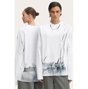 Pamučna majica dugih rukava Y/Project YP TROMPE L'OEIL LONG SLEEVE T-SHIRT boja: bijela, 204TS021