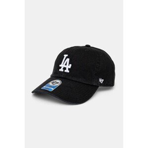 Pamučna kapa sa šiltom za bebe 47 brand MLB Los Angeles Dodgers boja: crna, s aplikacijom, B-RGW12GWS-BKJ_KIDS