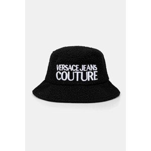 Šešir s dodatkom vune Versace Jeans Couture boja: crna, 77GAZK07 ZSB12