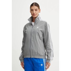 Dukserica adidas Originals za žene, boja: siva, s aplikacijom, JD5329