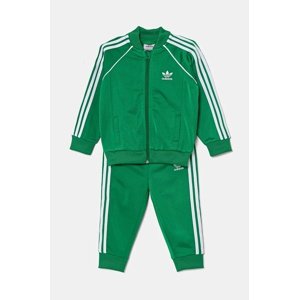 Dječja trenirka adidas Originals SST TRACKSUIT boja: zelena, IX5176