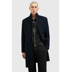Kaput s primjesom vune AllSaints HAL COAT boja: tamno plava, za prijelazno razdoblje, M005OZ