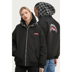 Bomber jakna Sprayground boja: crna, za prijelazno razdoblje, oversize, SP610